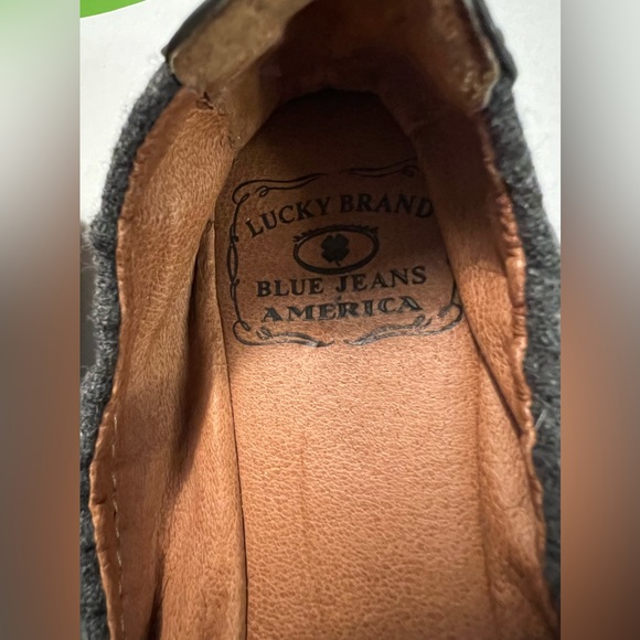 7 LUCKY BRAND Flats Flannel fabric slip on pleated gathered - Picture 5 of 10